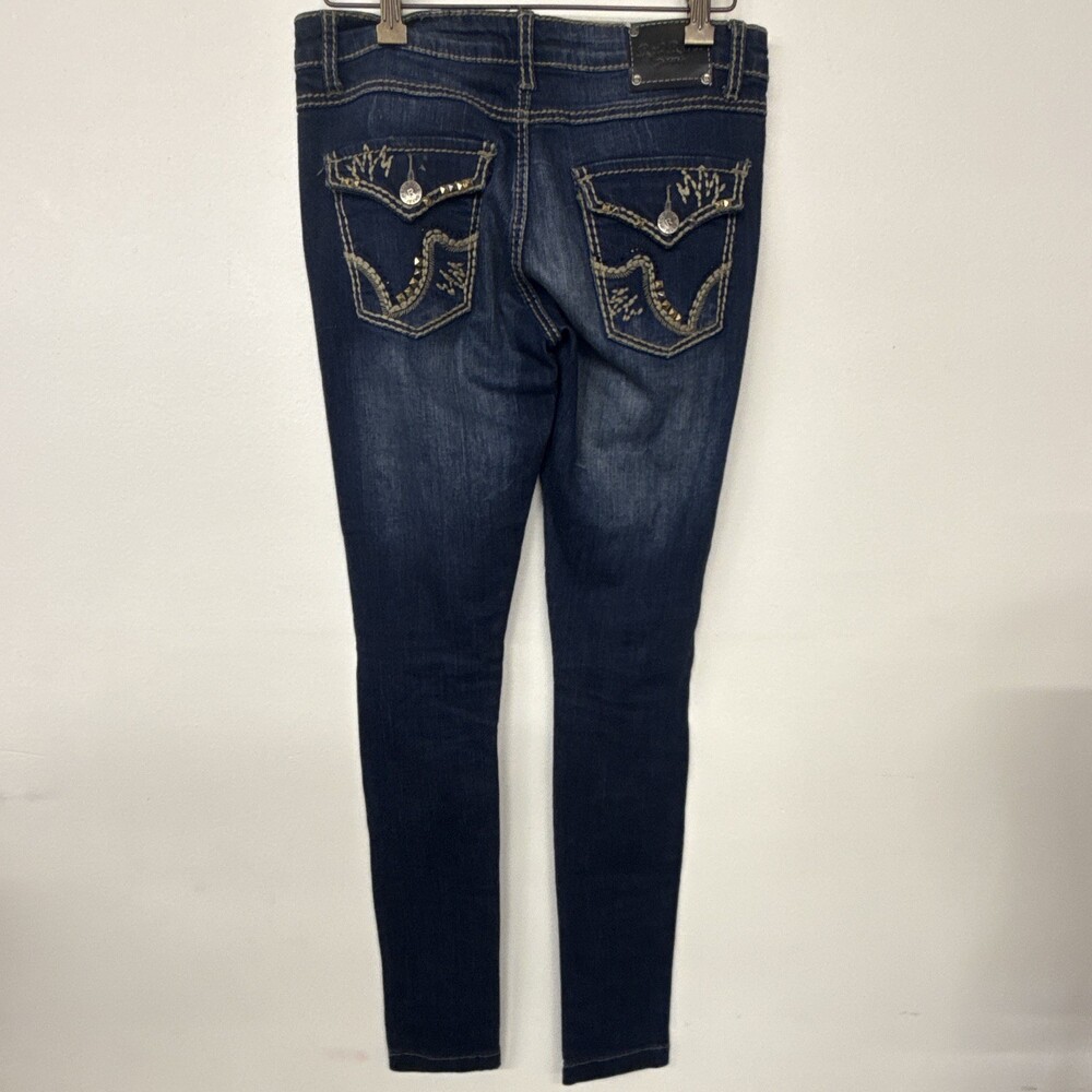 Vintage Red Rind Juniors Skinny Jeans Size 3 Blue Medium Wash - Picture 3 of 3